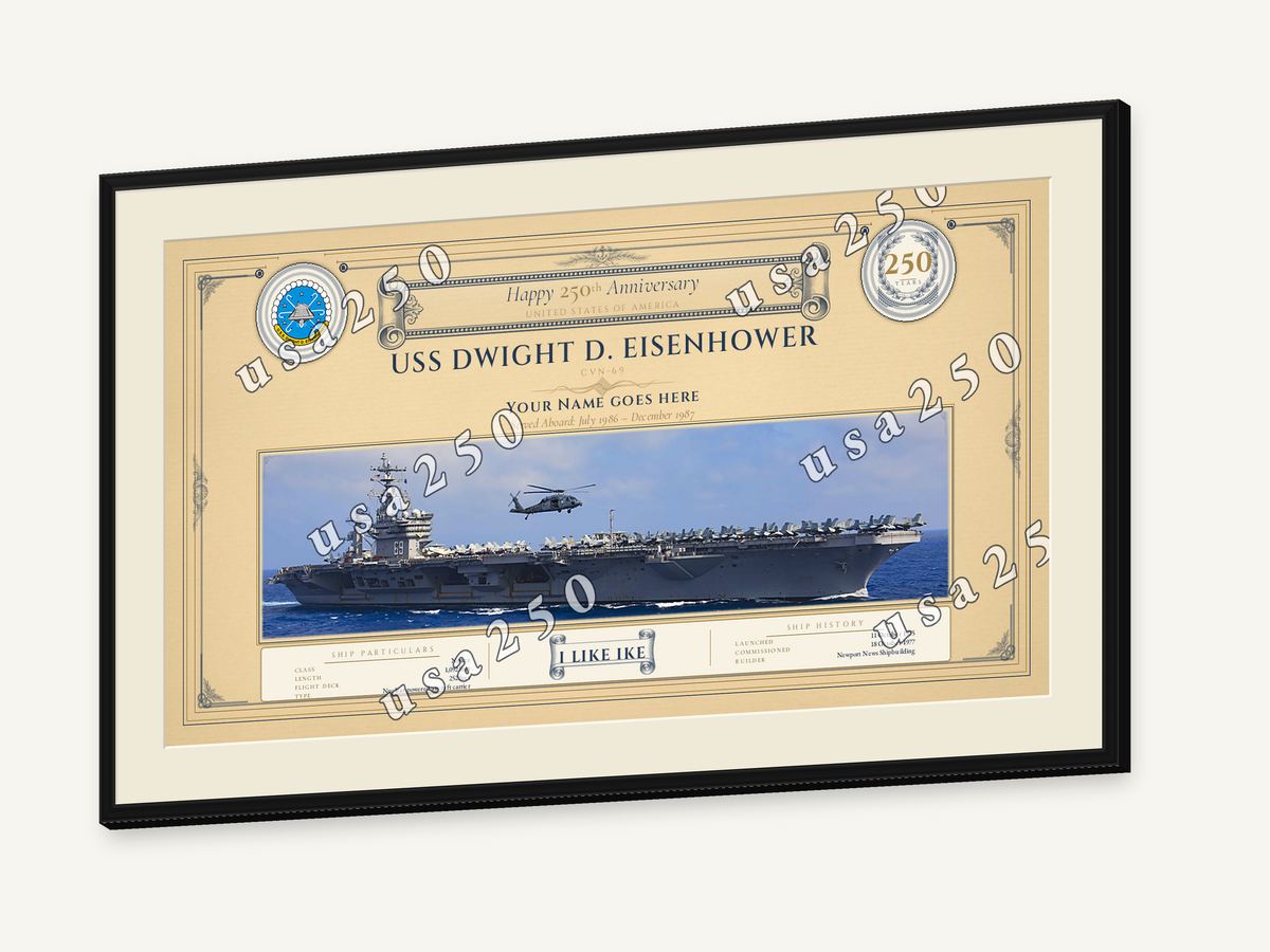Watermarked angled preview of the black frame and warm ivory mat
